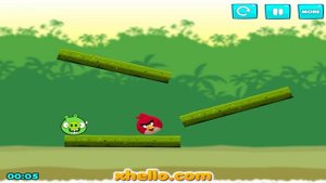 Angry Birds Kick Piggies - RESCUE STELLA BY KICKING TINY SQUARE PIGGIES!