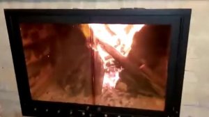 Стеклянная дверь для камина