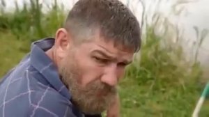 Дед самбист на рыбалке с внуком