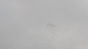 Перехлест  (отказ) на круглом парашюте и применение запасного парашюта.