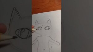 Как нарисовать кошку из игры "Моя говорящая Анджела2" Рисуем поэтапно мастер класс по для детей