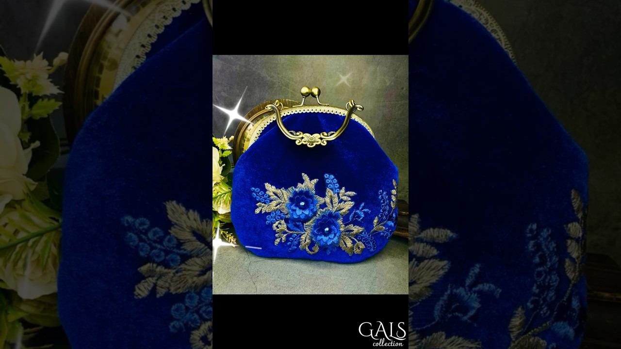 Вечерняя бархатная сумочка с аппликацией. #handmade #сумкасфермуаром смотреть онлайн