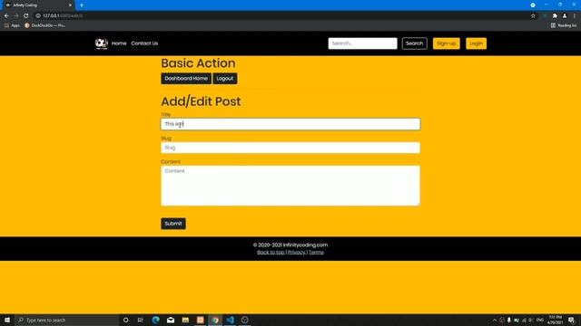 ? Blogger Website tutorial using Python-Flask and Bootstrap v.5 || 2021 | Web Development | #python