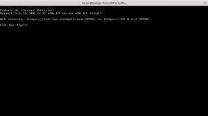 Fedora Server 32 Installation into VirtualBox