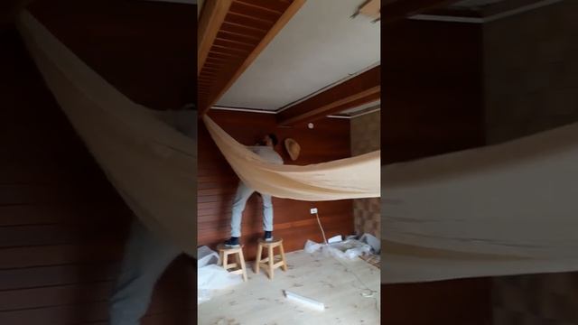 натяжка потолка в процессе смотреть онлайн