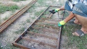 Сварка металической решетки из прутьев