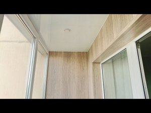 Отделка балкона гатчинской серии МДФ панелями в Невском районе (ул. Тельмана, д. 41, к. 1)