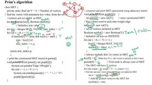 154 Prim's Algorithm Using Java Code - Build the Minimum Spanning Tree (MST) for the shortest path