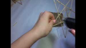 Крутая звезда из шпажек и джута