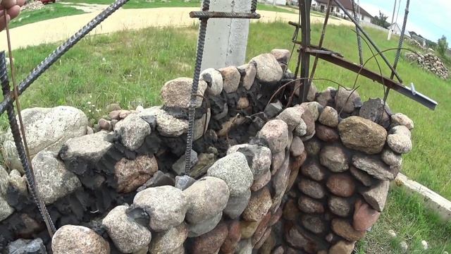 Забор из камня. Ноу-Хау в кладке камней.