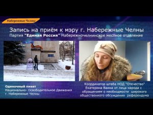 11.02.20 Одиночный пикет возле общественной приемной мэра г. Набережные Челны.