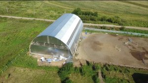 Здание склада, обшивка профлистом