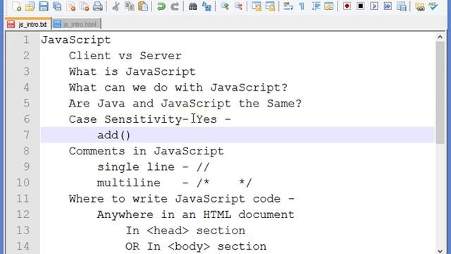 JavaScript tutorial for beginners - JavaScript Basics video lecture-01
