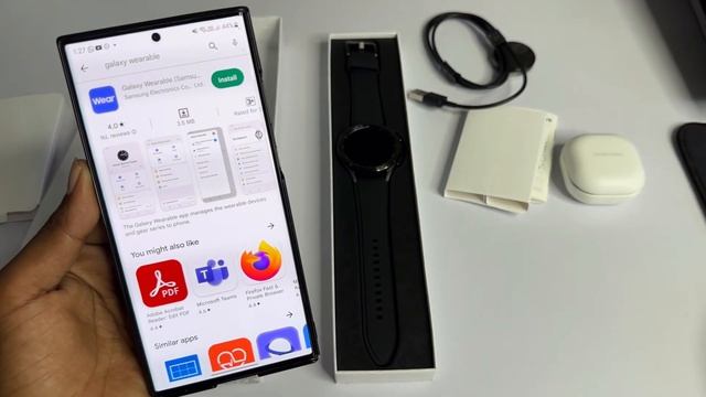 Samsung Galaxy Watch 4 Classic unboxing And Setup | Connect with android phone смотреть онлайн