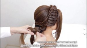 Прически на средние и длинные волосы. Низкий пучок в романтическом стиле.