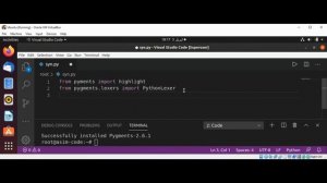 Pygments a Python syntax highlighter for code