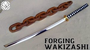 Forging a WAKIZASHI out of Rusted Iron CHAIN