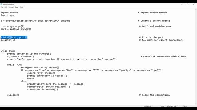 SOCKET PROGRAMMING part 1 | TCP COMMUNICATION | PYTHON | CODE FOR CREATING SERVER