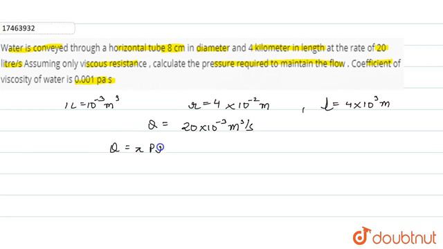 Water is conveyed thourth a horizontal tube 8 cm in diameter and 4 kilometer in смотреть онлайн