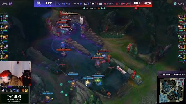 НЕВЕРОЯТНАЯ СЕРИЯ ТОП КОМАНД КОРЕИ | ТОПЛЕЙН ИМЕЕТ ЗНАЧЕНИЕ! | KT VS DK | LCK SPRING 2024