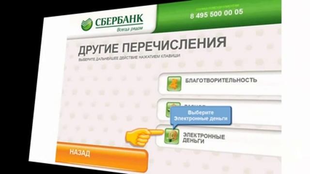 Как через Сбербанк пополнить электронные кошельки Webmoney,QIWI, Яндекс деньги