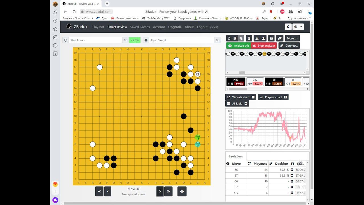 26th Korean GS Caltex Cup, final 2 Byun Sangil 9p (Black) vs. Shin Jinseo 9p (White) W+R (6.5 komi)