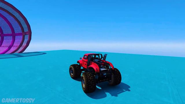 GTA V Epic New Stunt Race For Car Racing Challenge  Super Car, Helicopter and Monster truck Part-56 смотреть онлайн