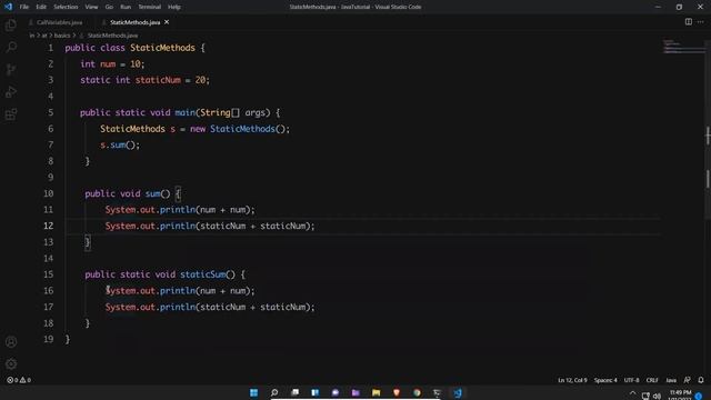 Static Methods in Java | Java Tutorial For Beginners | Static Keyword | Types of Methods in Java