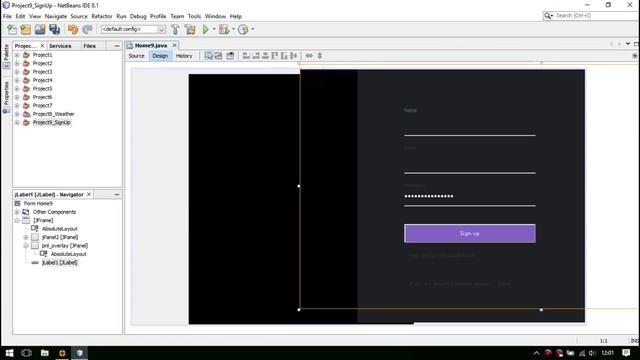 Java Netbeans - Modern UI - Flat Design - Dark UI Swing Example