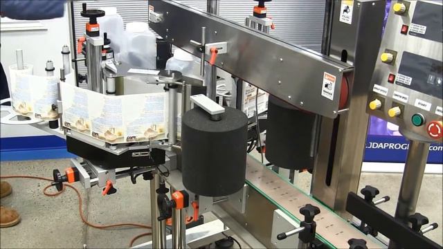JDA - Gallon Labeler Machine , Front and Back Labeler , Ice Melter Bottle USA Canada смотреть онлайн