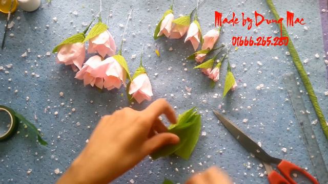How to make Gladiolus Crepe paper Flowers | handmade by Dzung Mac смотреть онлайн