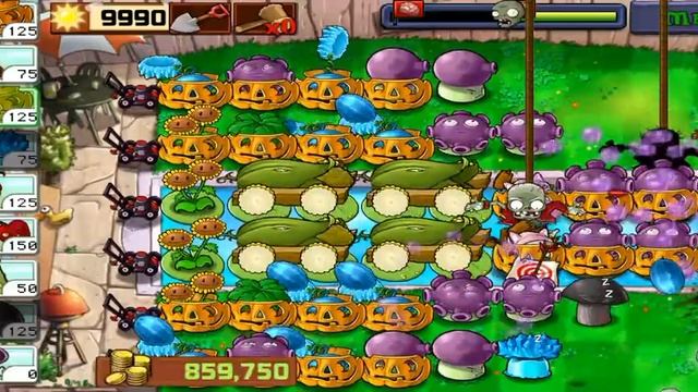 Plants vs Zombies/Растения против Зомби.Survival endless/Выживание бесконечно.455-456 waves/волны смотреть онлайн