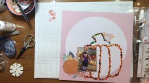 Autumn Vibes 12x12 Scrapbooking Layout using the Twisted Leaves Sequin Mix | Sparkler Nicole