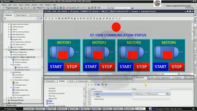WinCC Unified V18 of TIA Portal V18 simulation with PLC S7-1500/1200/300| TIA Portal V18 training