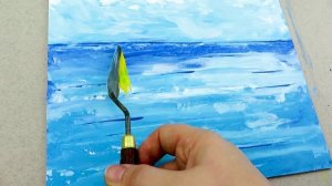 Акриловая живопись! Шаг за шагом! Парусные лодки! Абстрактная живопись