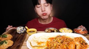 매콤한 알찜에 곤이전 날치알주먹밥 먹방! 마무리는 계란에 김넣고 비빔밥 BRAISED SEAFOOD & SEAFOOD PANCAKE Eating Sounds MUKBANG