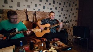 Король и Шут -  Ведьма  и   Осёл.. Кавер   на гитарах   ..Соло    вокал  ритм   ..