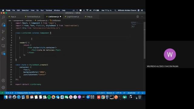 Creando una FlatList en React Native смотреть онлайн