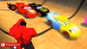 ХАЛК и МОНСТР ТРАК. МОЛНИЯ МАКВИН-McQueen. Мультфильм про супергероев и про машинки.