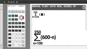 Find the Sum of an Arithmetic Series Sequence TI 84 Plus CE