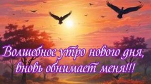 Волшебное утро нового дня, вновь обнимает меня!!!