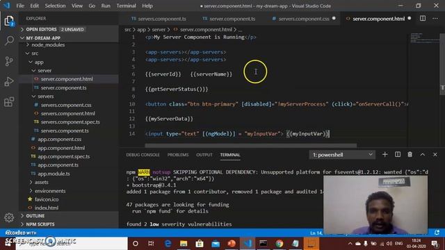S010 : Angular 9 : Front-End JavaScript Framework (2020) ngModel