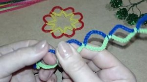 простенькие снежинки из синельной проволоки