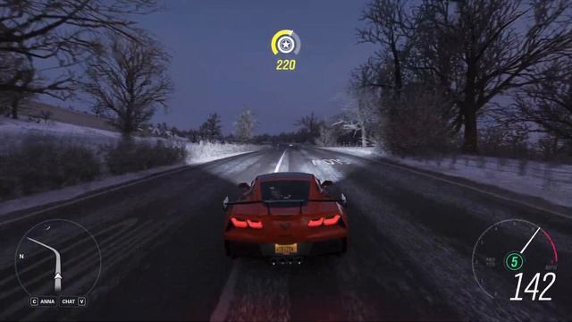 Corvette ZR1 2019 Chevrolet. Forza Horizon 4 Gameplay, winter racing смотреть онлайн