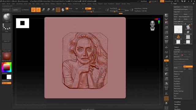 Быстрое создание барельефа в Zbrush