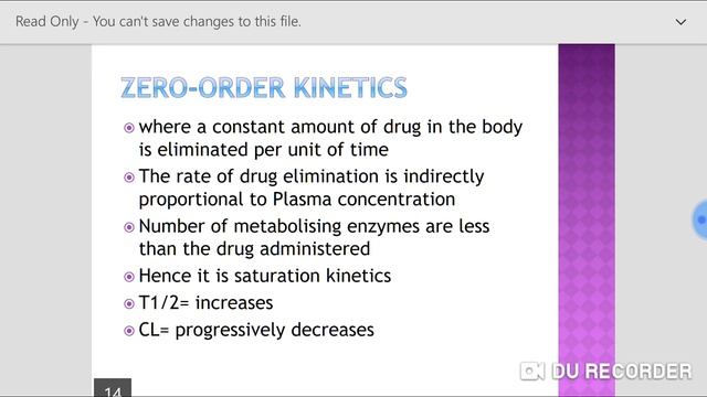 FIRST ORDER & ZERO ORDER KINETICS/ KINETICS OF ELIMINATION смотреть онлайн