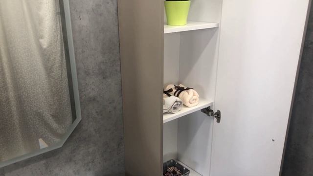 Шкаф пенал Comforty Кремона 40 00-00001219 подвесной Латте смотреть онлайн