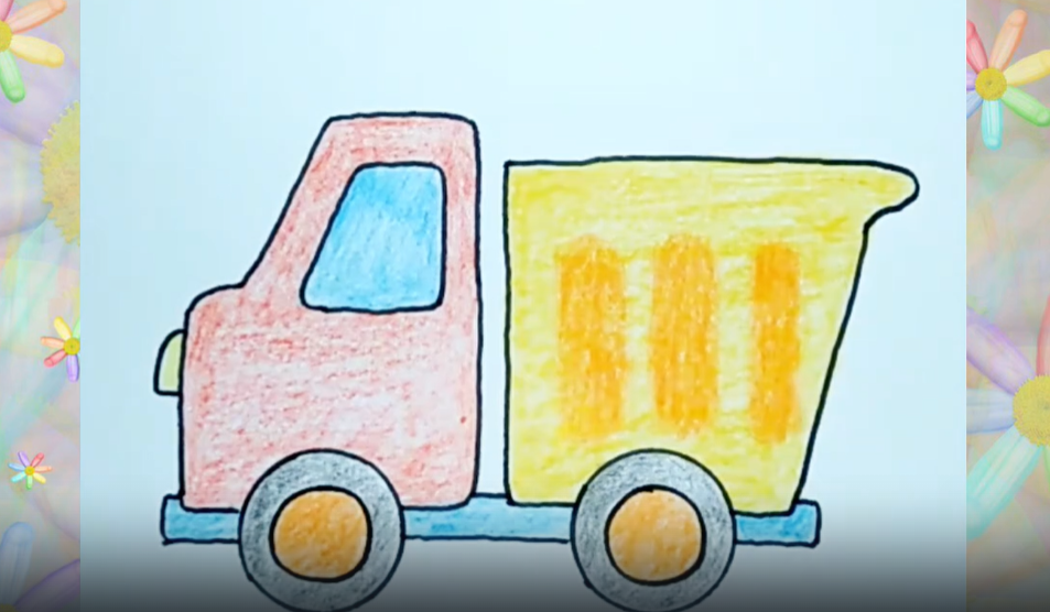 Как нарисовать Грузовичок детям смотреть онлайн