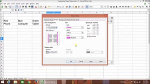 libreoffice calc apply page styles