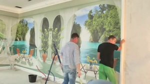Как поклеить фотообои больших размеров